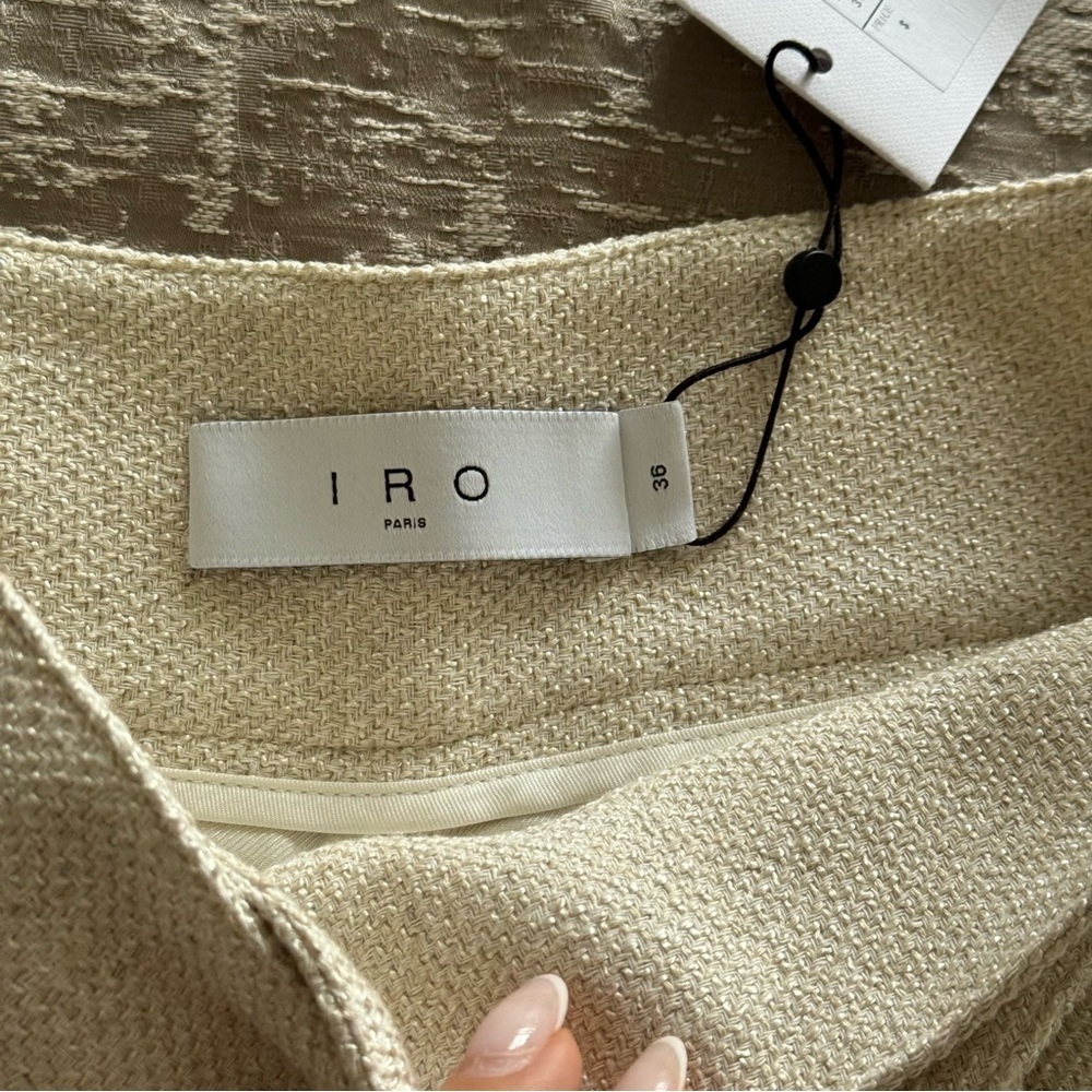 NWT! IRO Cream Women's Shorts, High Waisted, Size 36 - Picture 10 of 11